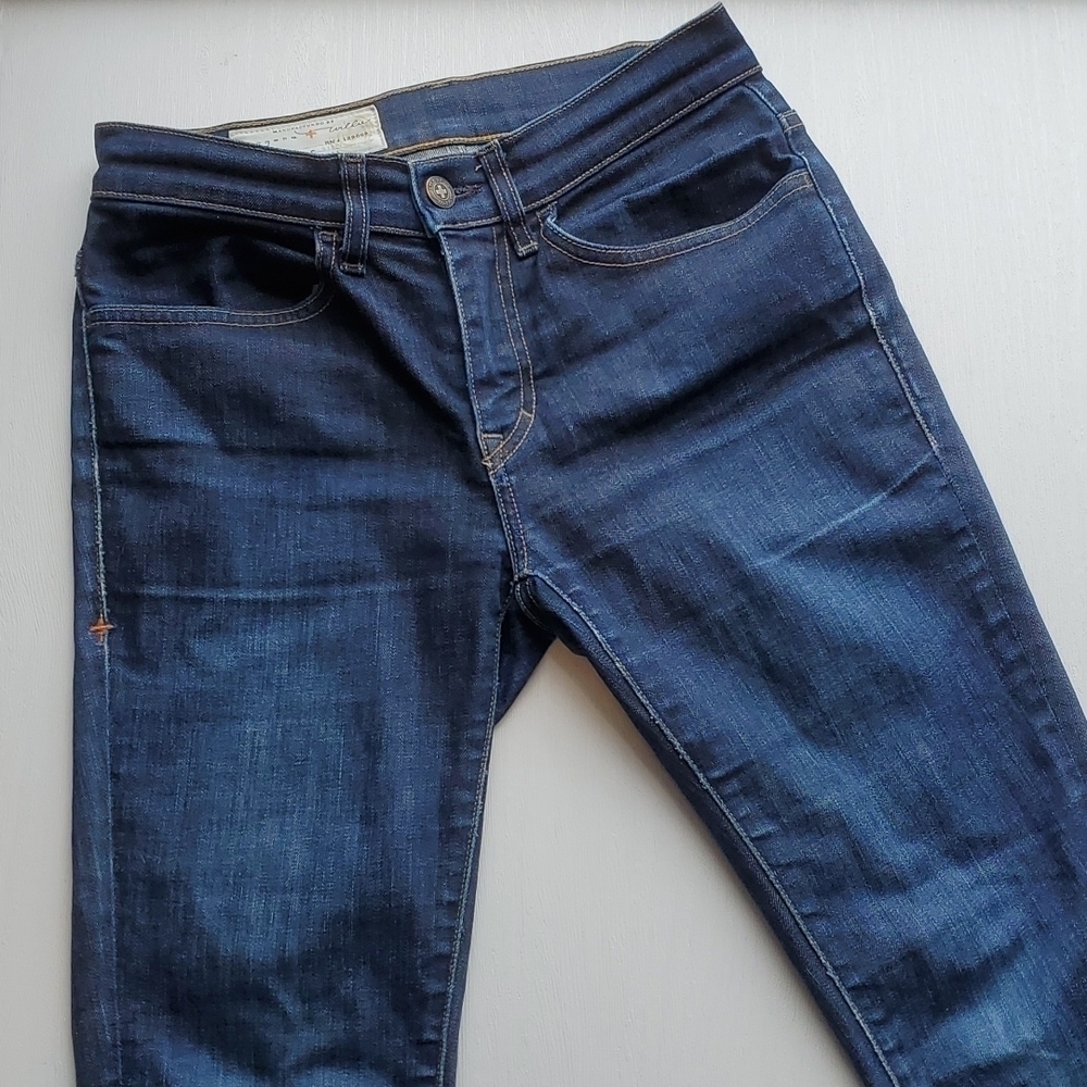 Imogene and Willie Dark Distressed Denim Imogene Slim Jeans 24R NWOT